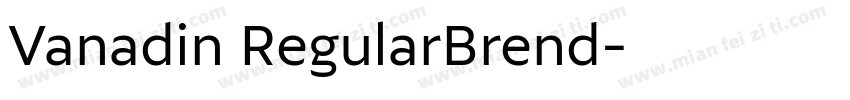 Vanadin RegularBrend字体转换
